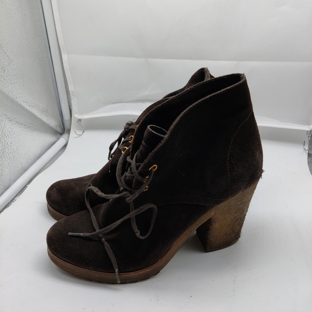 Prada Sport Brown Suede booties sz 38.5